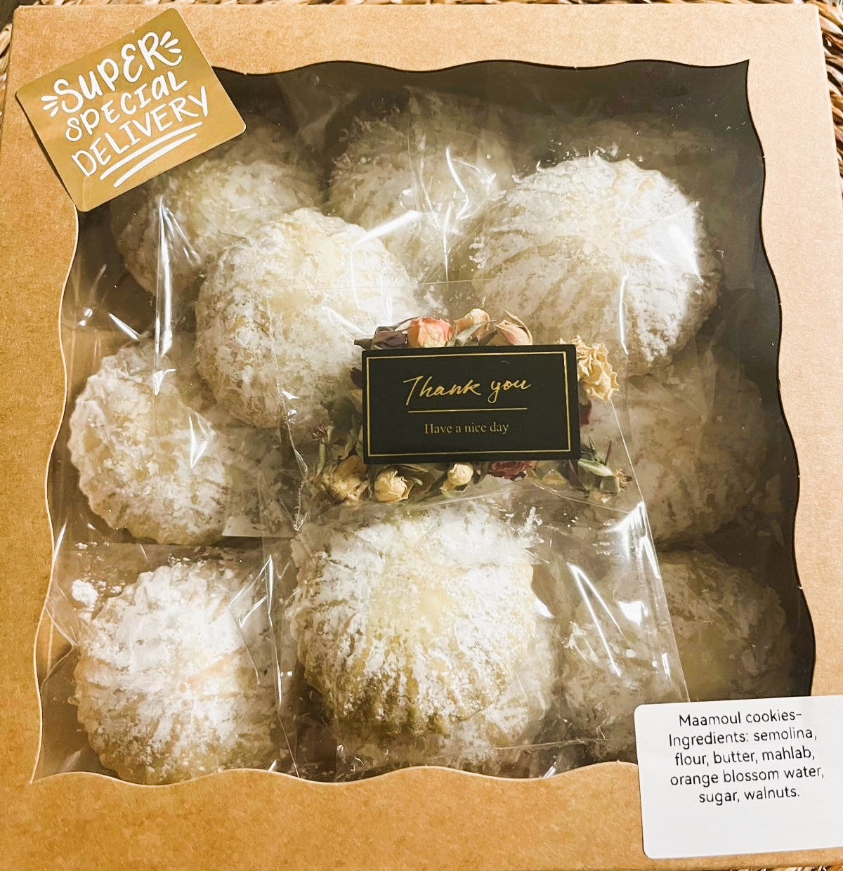 Lebanese Walnut Maamoul 12 Pieces
