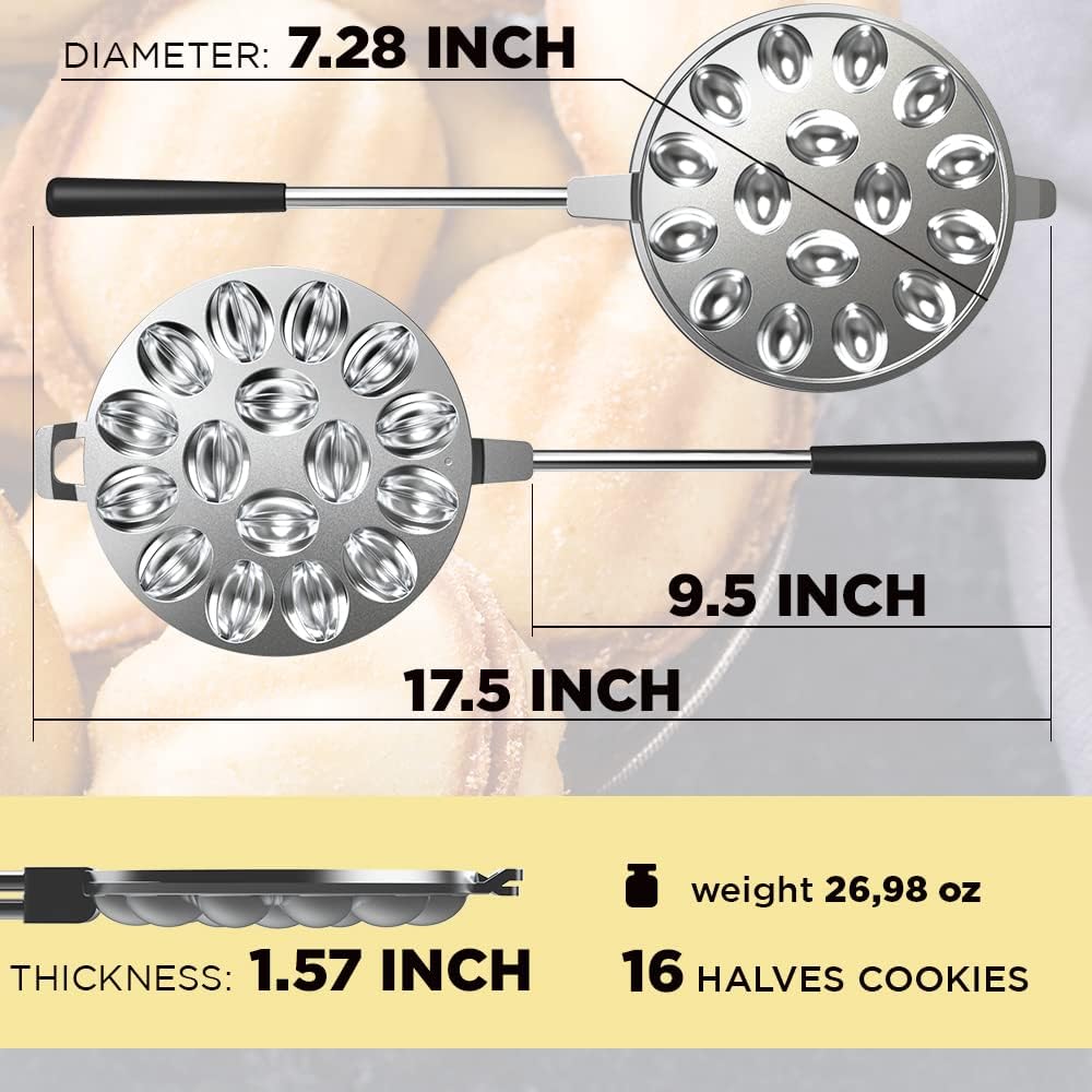 Oreshki Nuts 16 Mold Skillet