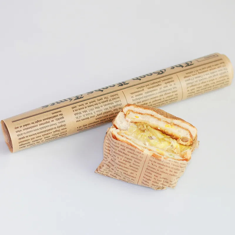 Newspaper Design Food Wrapper Oil Absorbent Parchment Paper